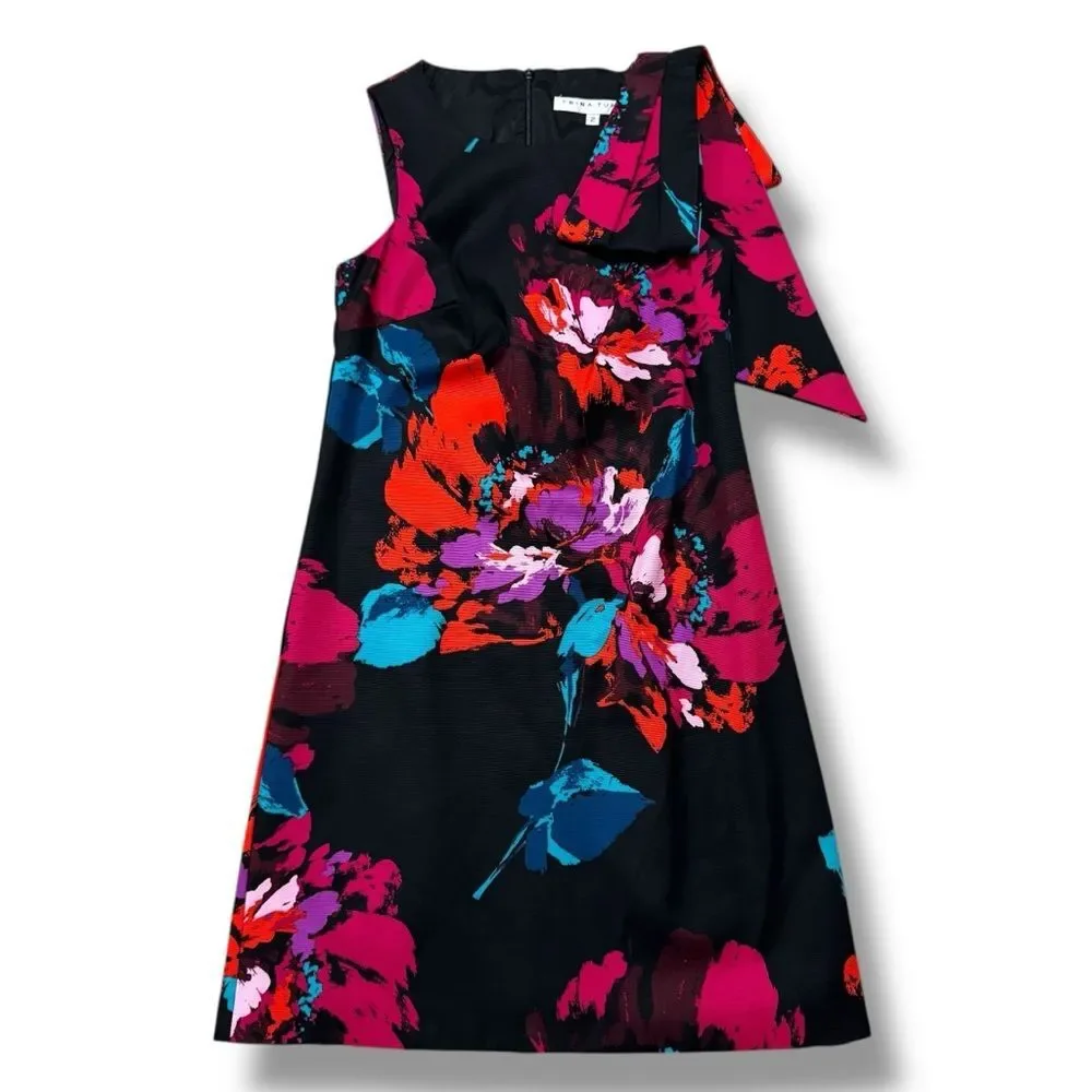Trina Turk Hanai Sleeveless Floral Tailored Dress Size 2 Bright Chic - Picture 4 of 9